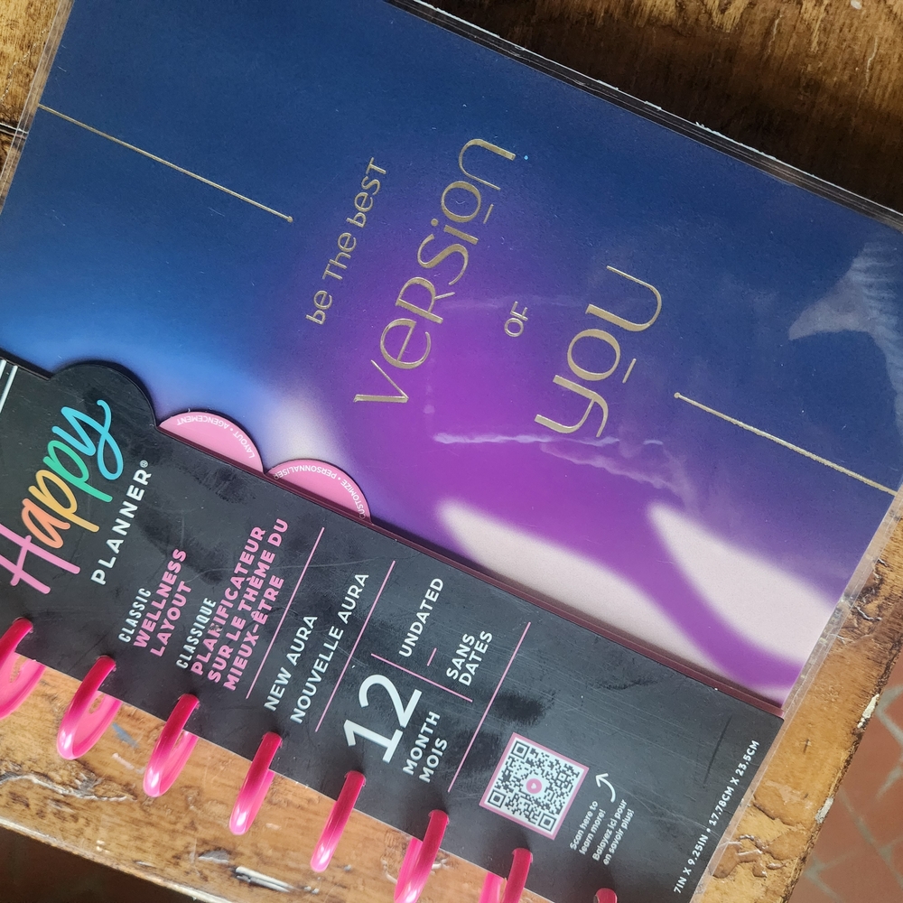 Happy Planner 12-Month Planner with Pink Discs and Motivational Cover